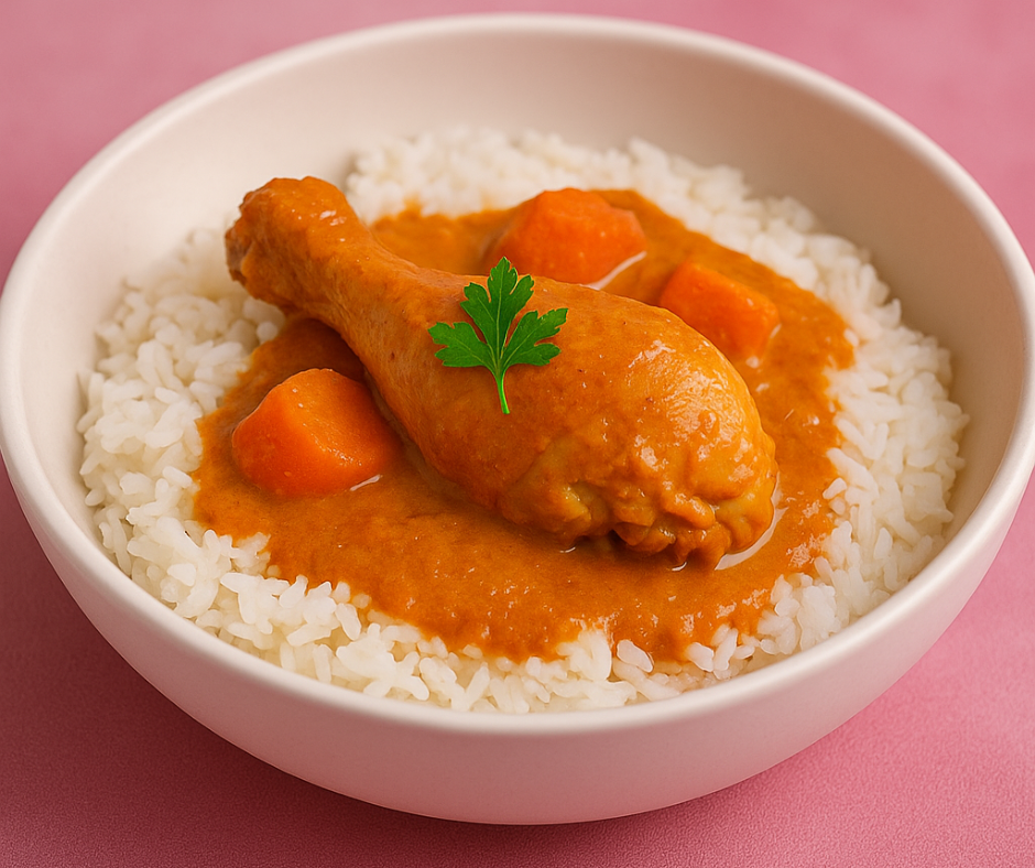 Sauce mafé, poulet & riz